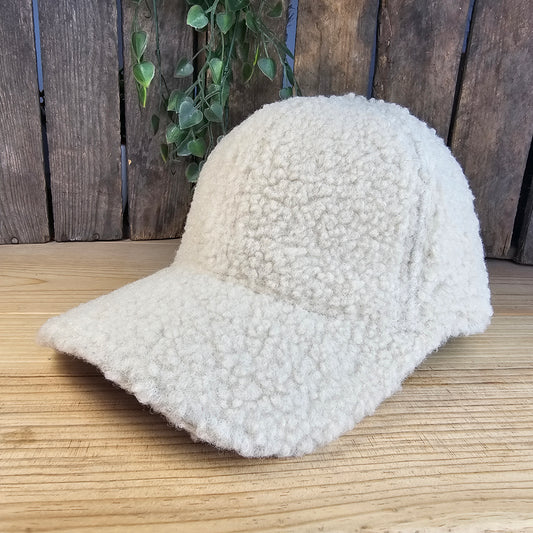 Casquette moumoute beige