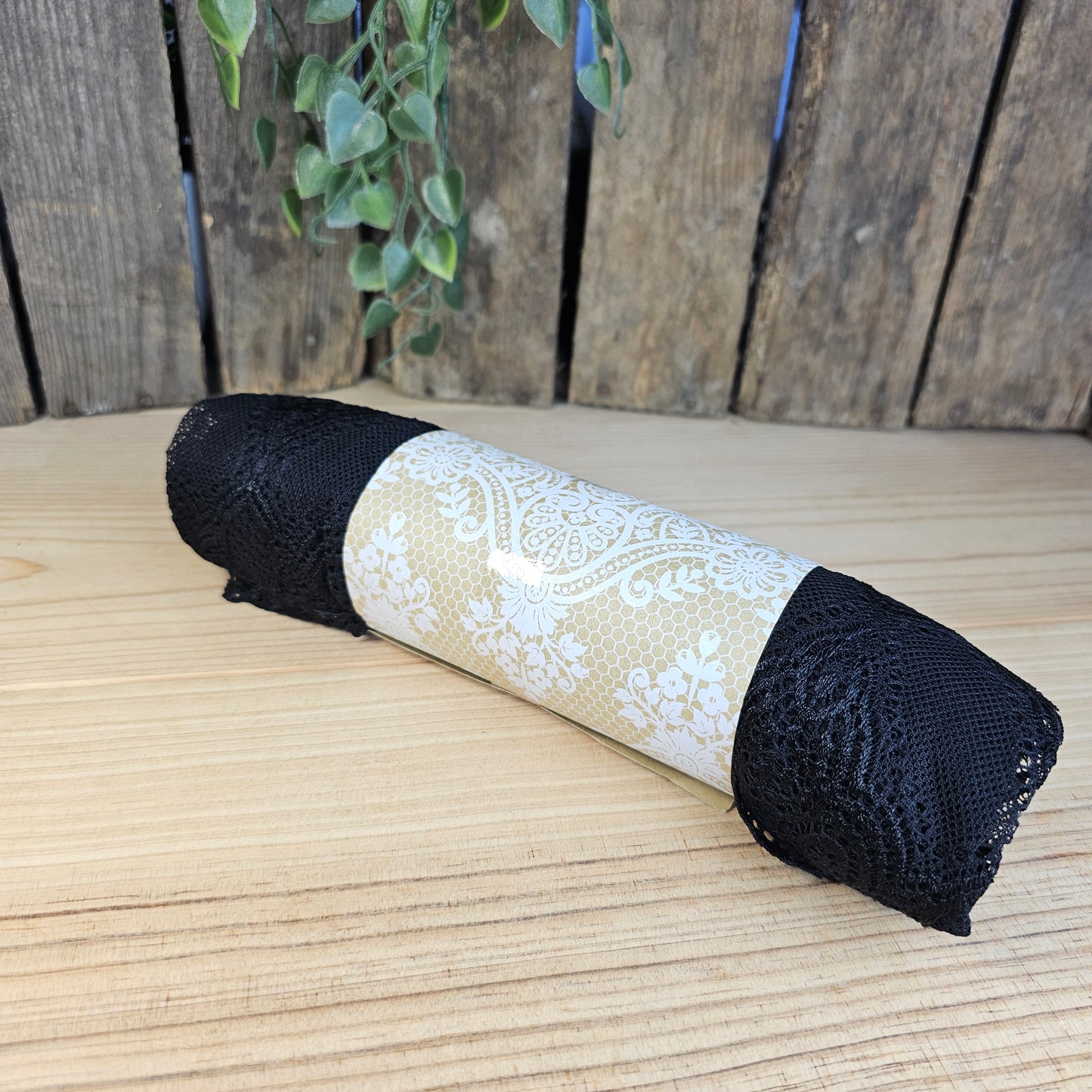 Top en rouleau dentelle noir