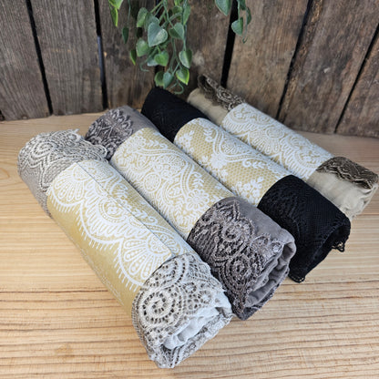 Top en rouleau dentelle noir