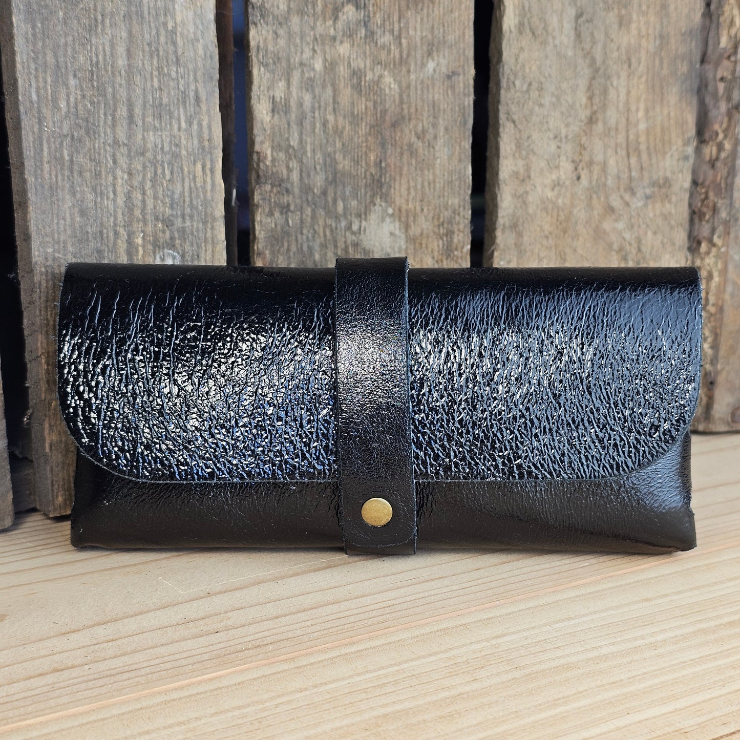 Etui lunette en cuir noir