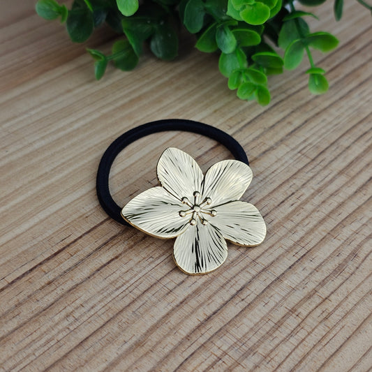 Elastique fleur doré