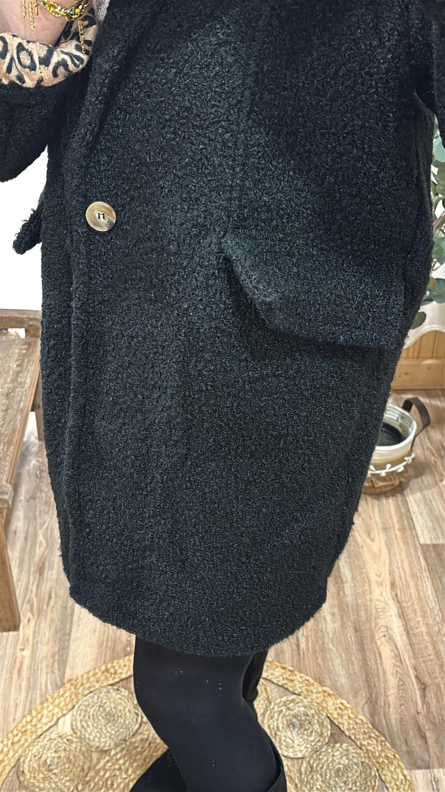 Manteau noir "Rock&Roll" dos