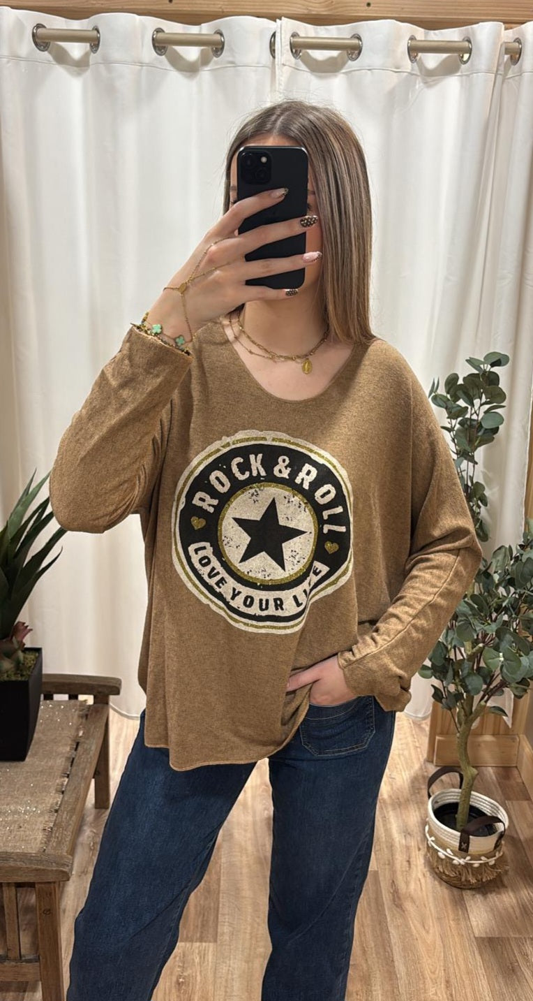 Pull fin "Rock&Roll" camel