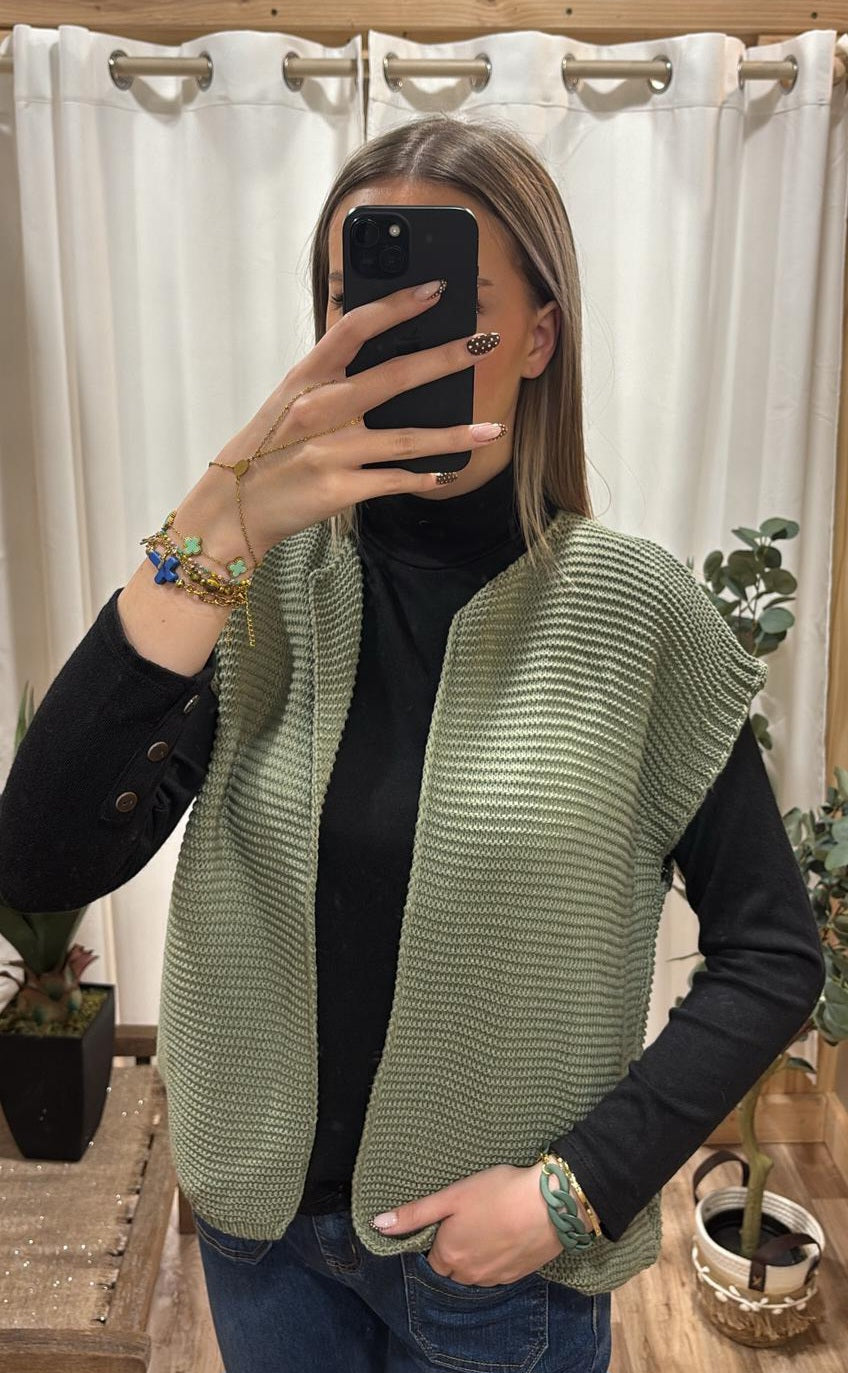 Gilet sans manche kaki