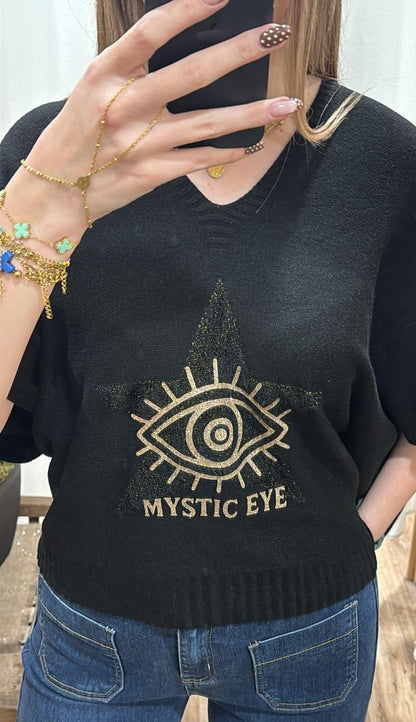 Pull oversize oeil noir