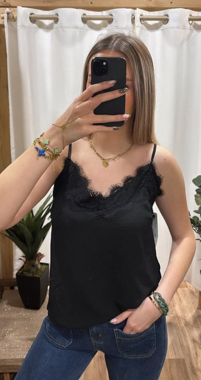 Débardeur dentelle noir