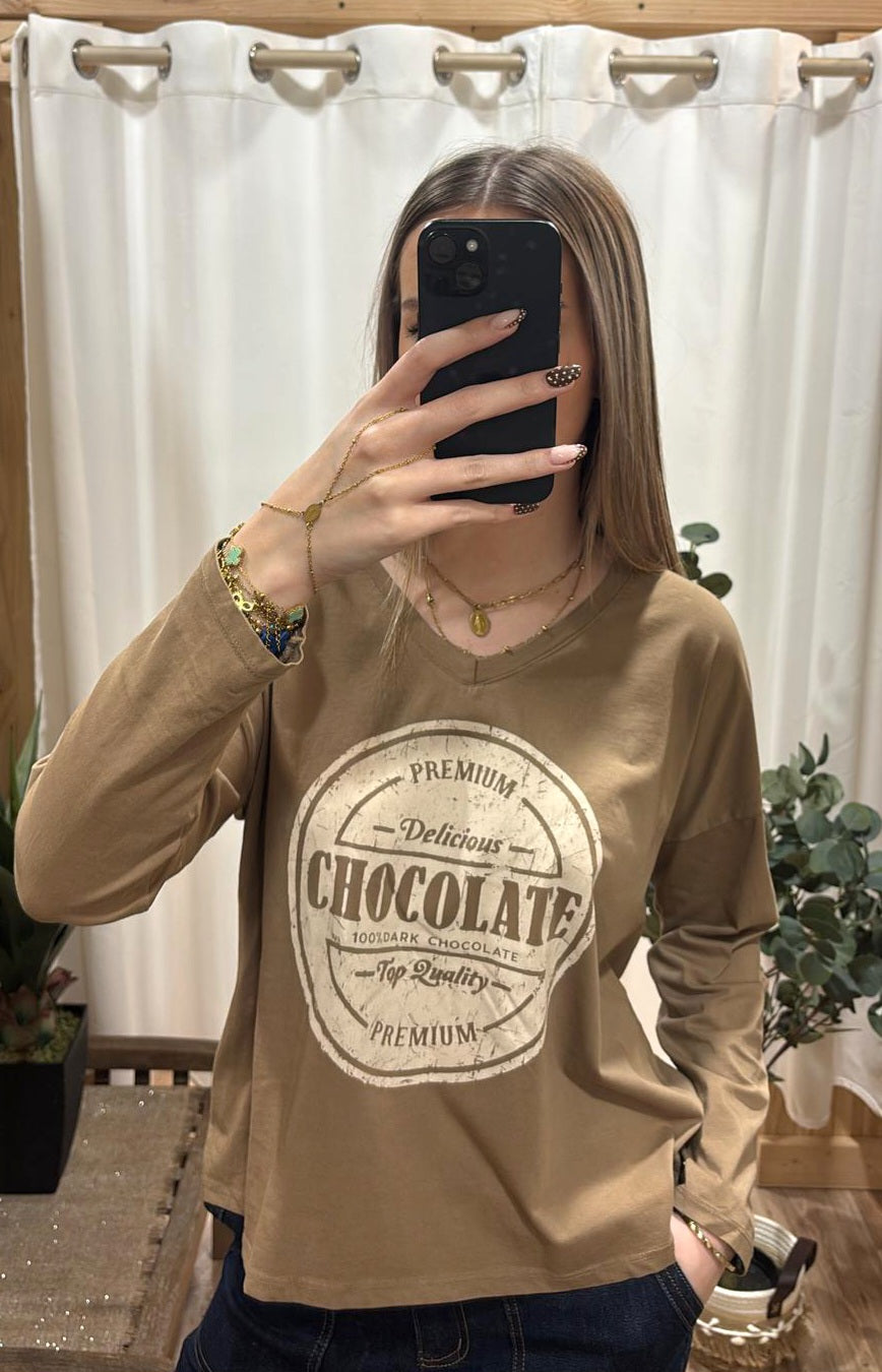Tee-shirt "chocolate" camel