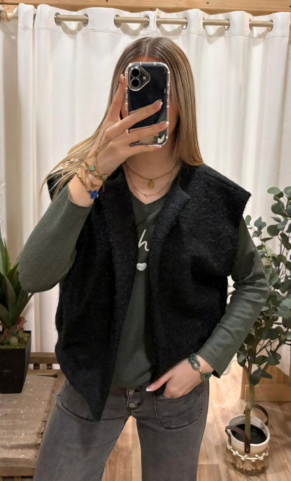 Gilet avec poches noir