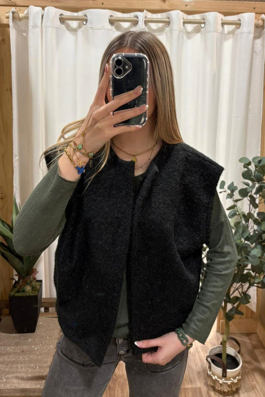 Gilet avec poches noir