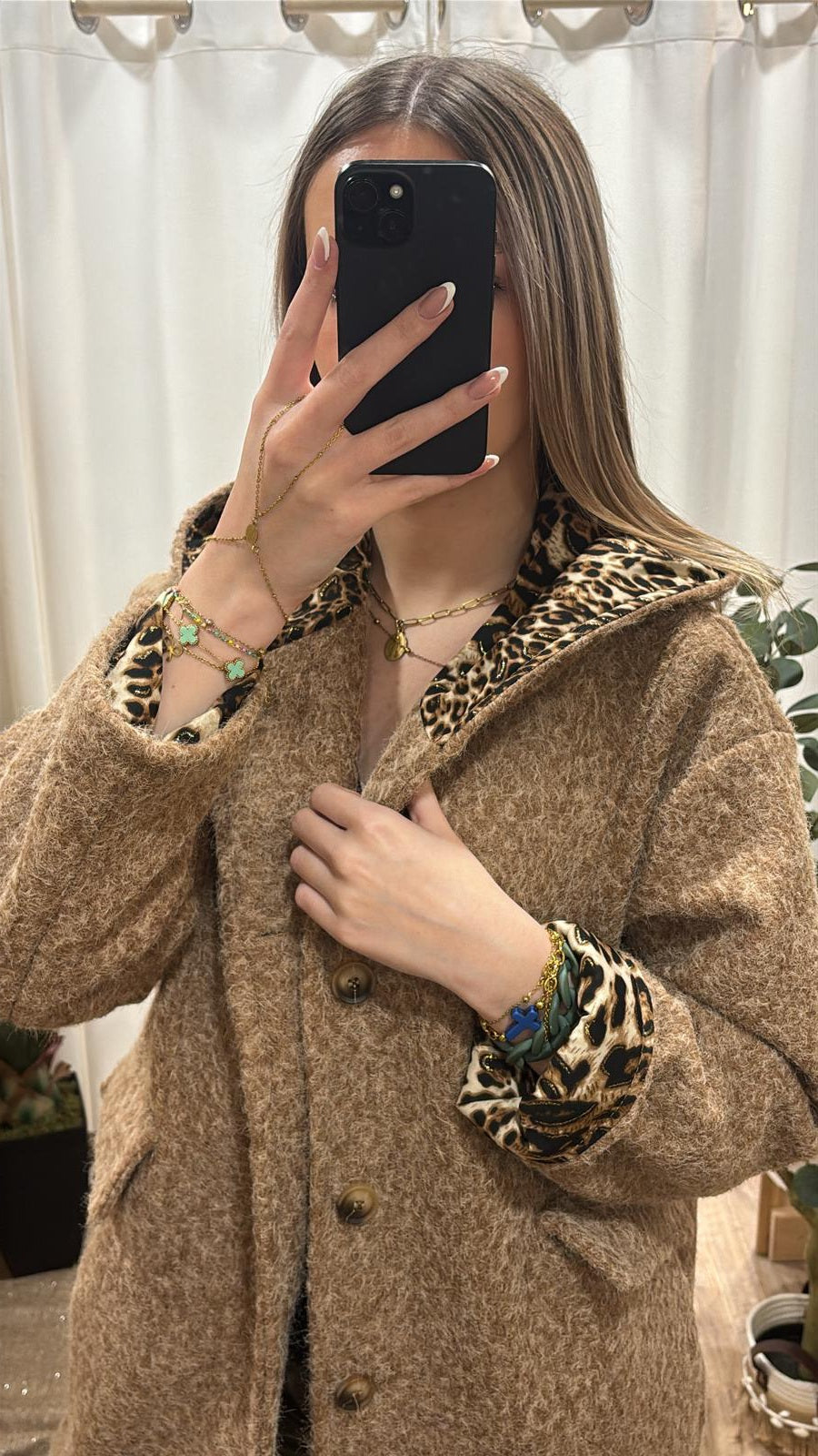 Manteau capuche camel