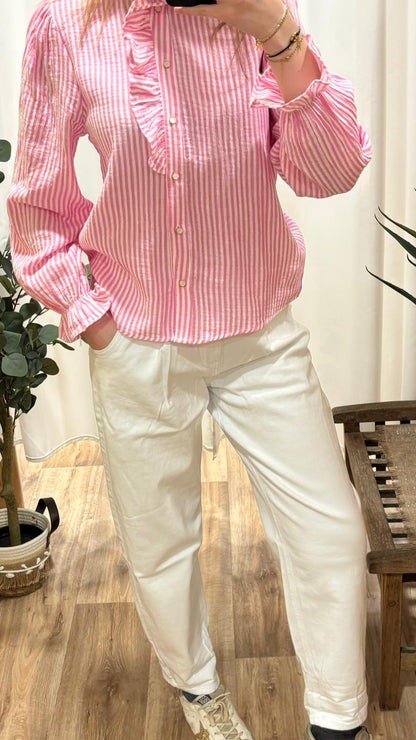 Jean ballon blanc