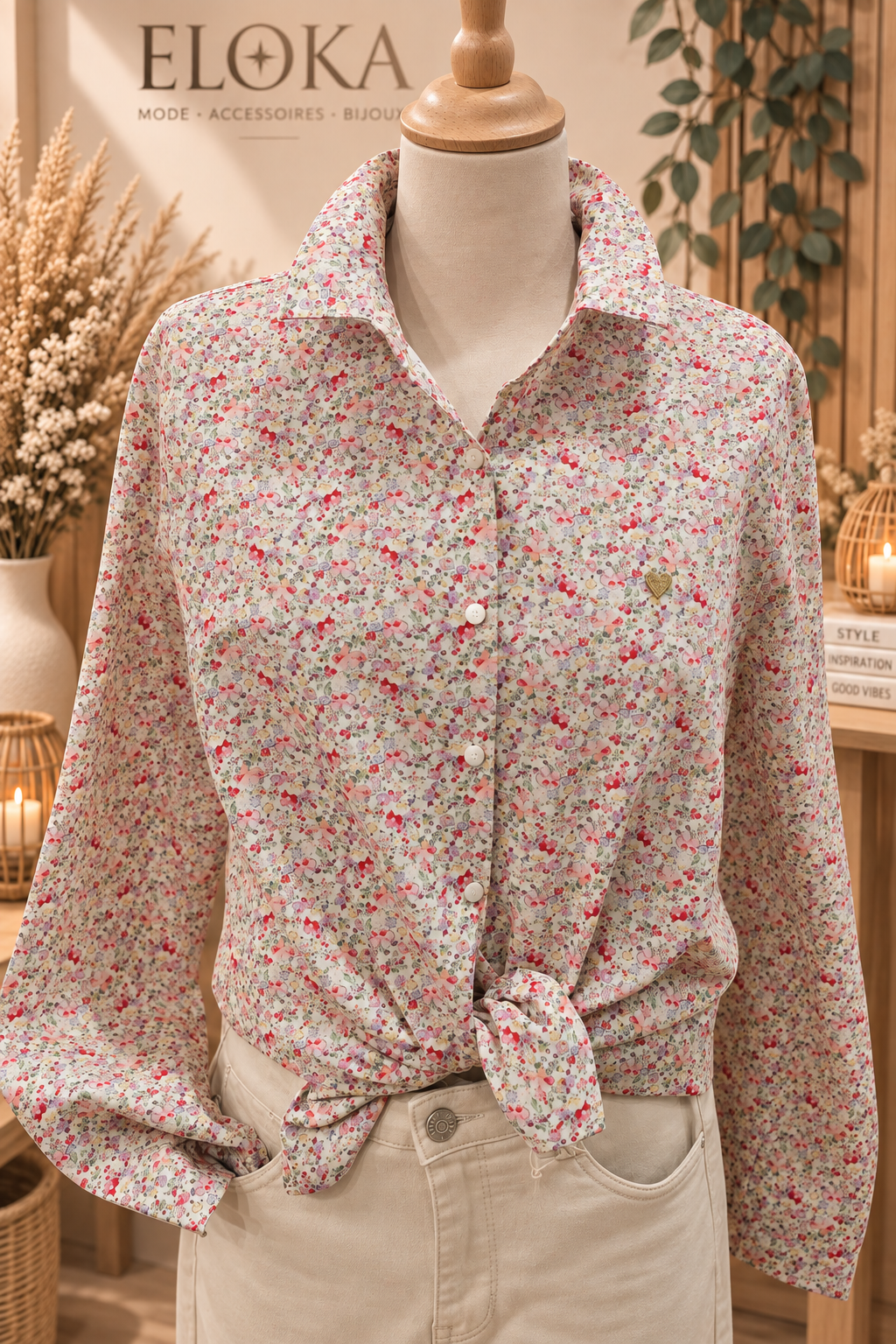 Chemise imprimée fleuri