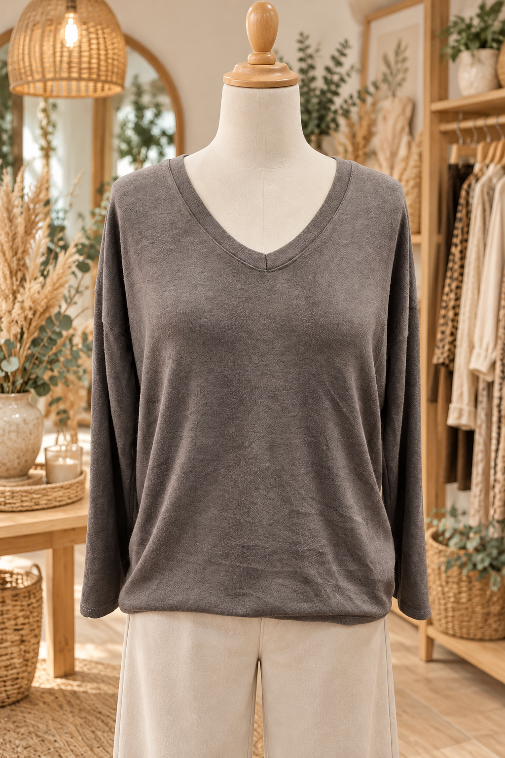 Pull fin coeur dentelle dos chocolat