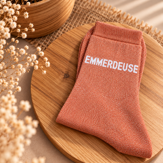 Chaussettes à paillettes EMMERDEUSE